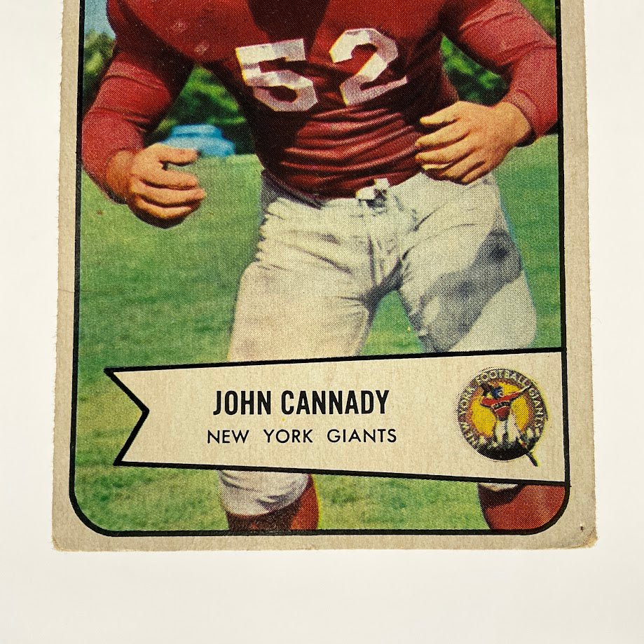 John Cannady 1954 Bowman #19 New York Giants EX - Image 4
