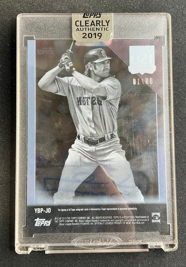Johnny Damon 2019 Topps Clearly Authentic 150 Years Purple Auto 06/10 #YBP-JO - Image 4