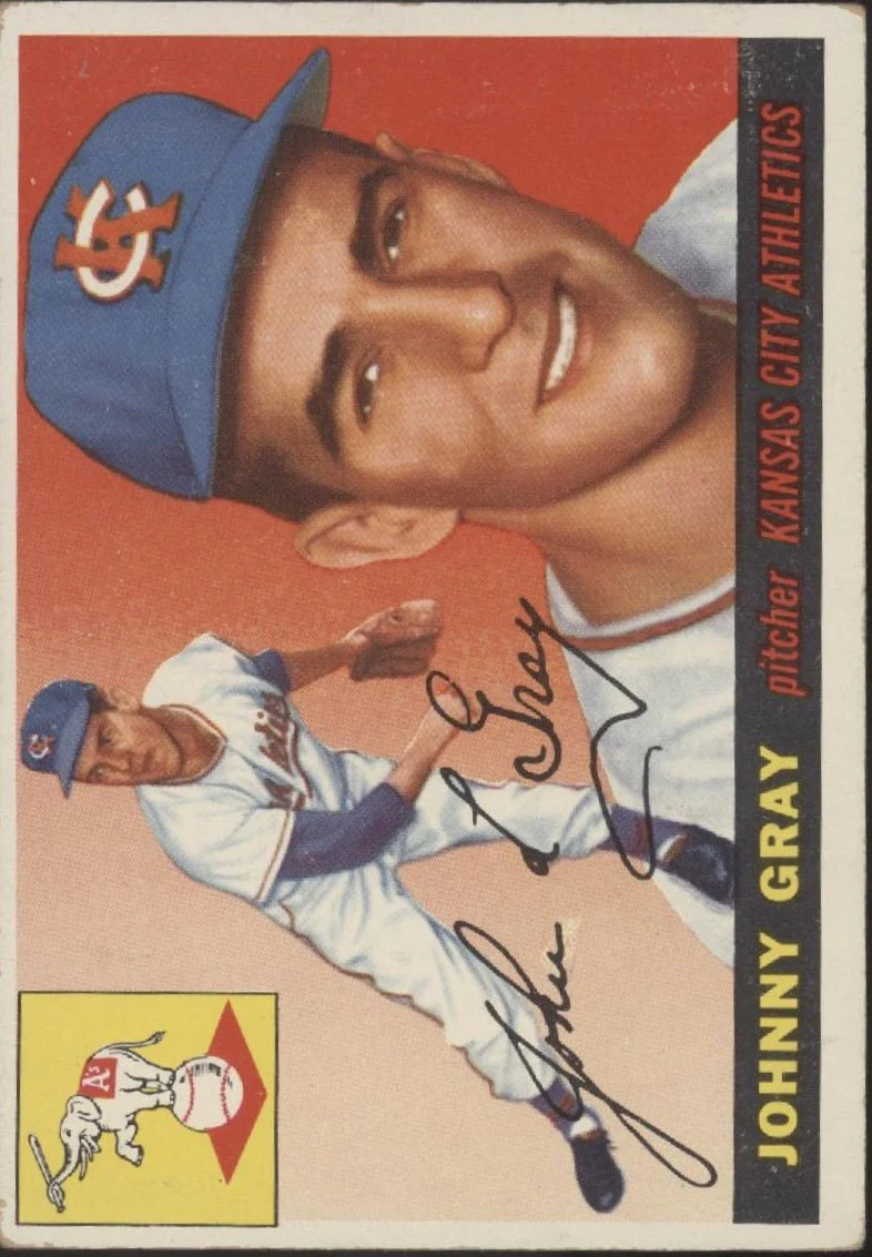 Johnny Gray 1955 Topps RC #101 Kansas City Athletics VG-EX