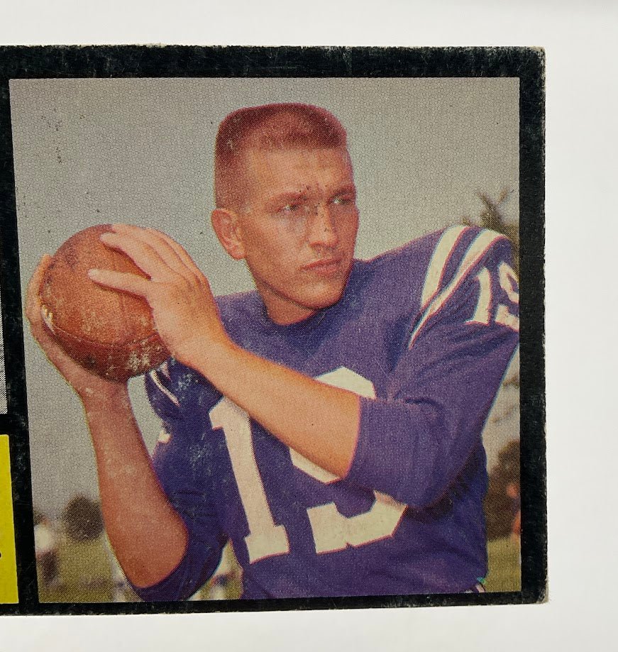 Johnny Unitas 1962 Topps #1 Baltimore Colts VG - Image 3