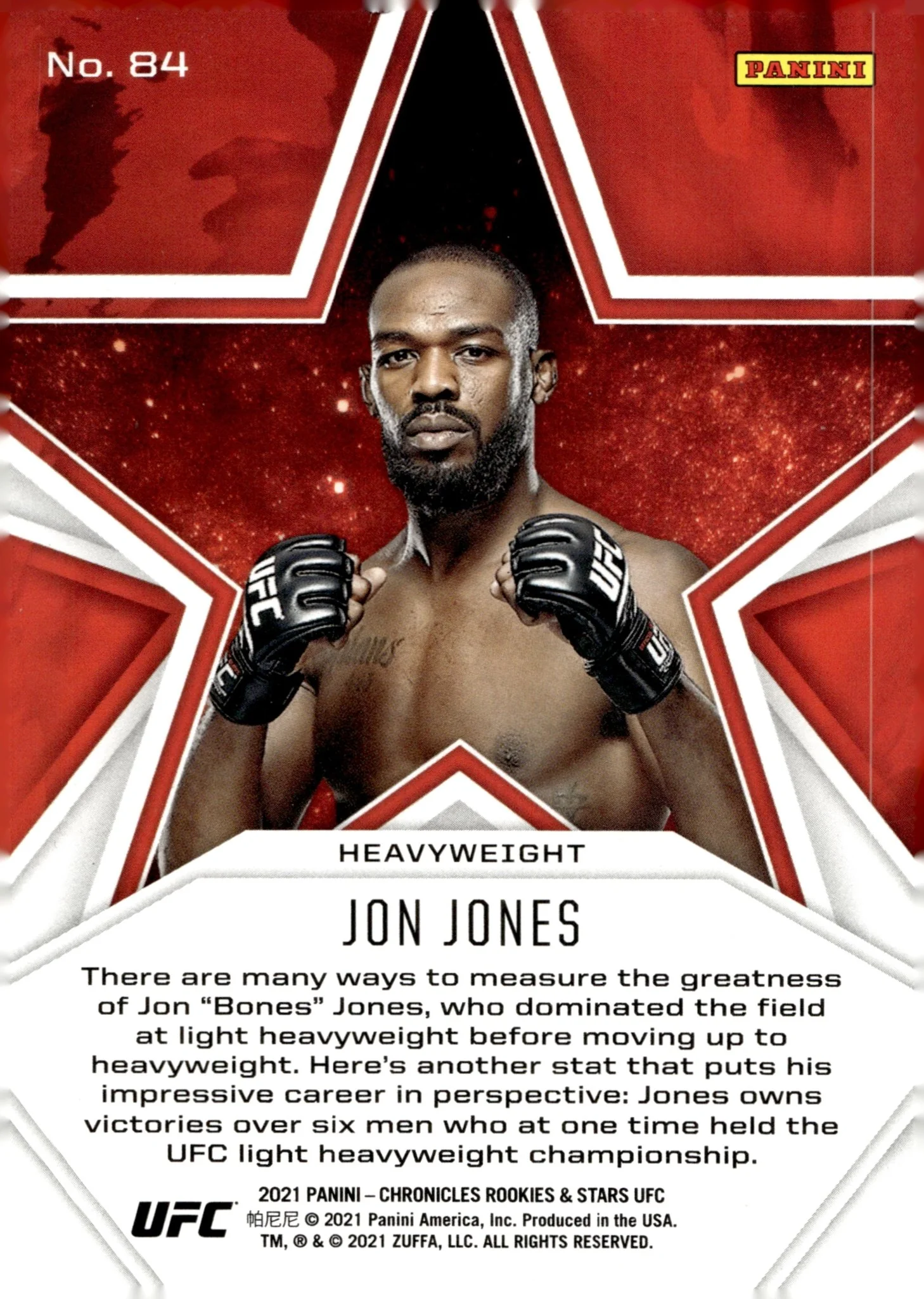 Jon Jones 2021 Panini Chronicles Rookies & Stars #84 - Image 2