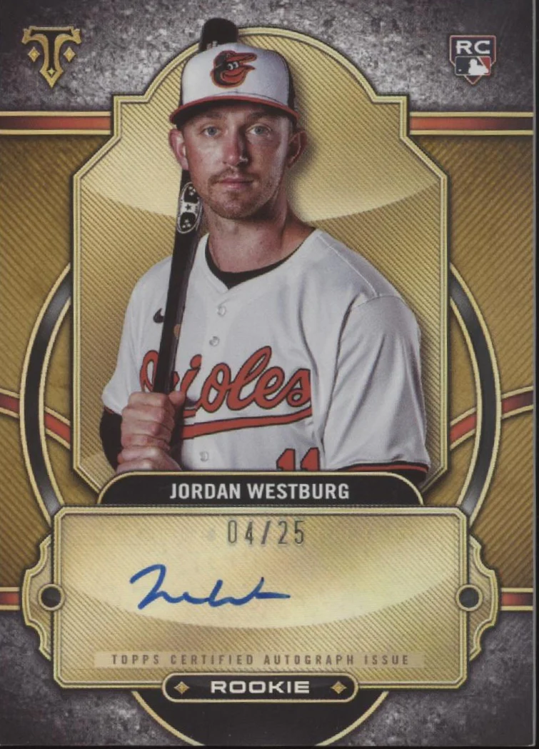 Jordan Westburg 2024 Topps Triple Threads Gold RC Auto 04/25 #RA-WEST