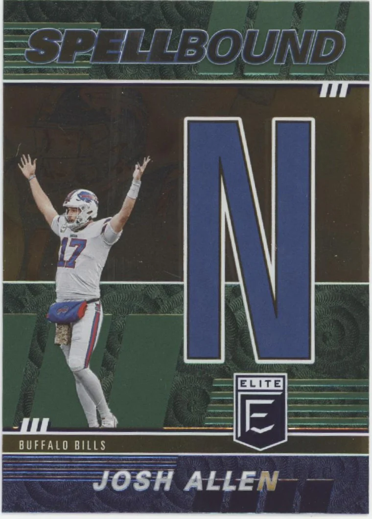 Josh Allen 2022 Panini Donruss Elite Spellbound "ALLEN" Lot - Image 10