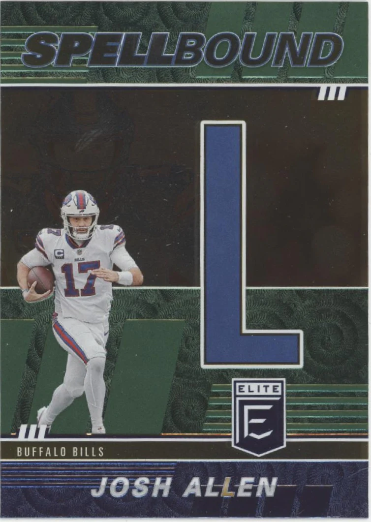 Josh Allen 2022 Panini Donruss Elite Spellbound "ALLEN" Lot - Image 6