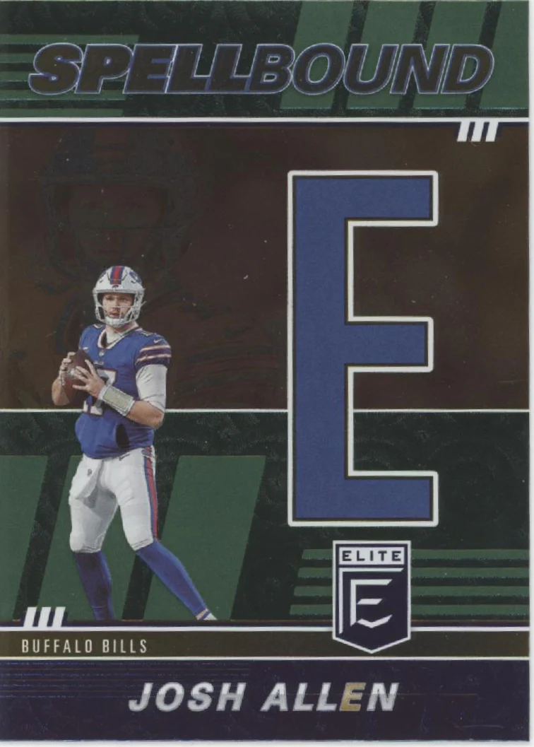 Josh Allen 2022 Panini Donruss Elite Spellbound "ALLEN" Lot - Image 8