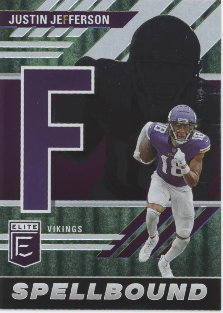 Justin Jefferson 2023 Panini Donruss Elite Spellbound "JEFFERSON" Lot - Image 6