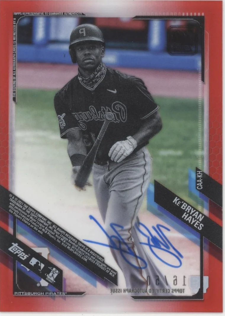 Ke'Bryan Hayes 2021 Topps Clearly Red RC Auto 16/50 #CAA-KH - Image 2