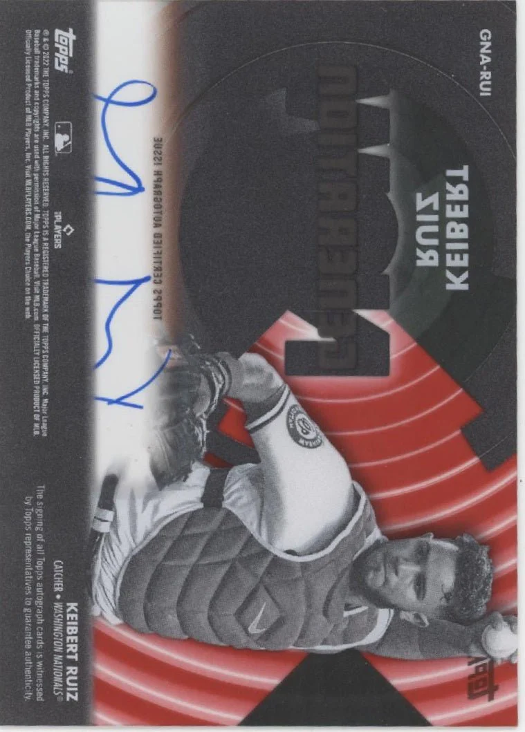 Keibert Ruiz 2022 Topps Clearly Generation Now Auto 41/50 #GNA-RUI - Image 2