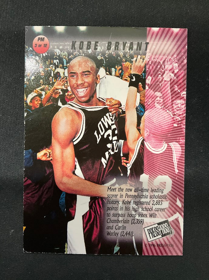 Kobe Bryant 1996-97 Press Pass Draft Pick 13th Pick #13 - Image 3