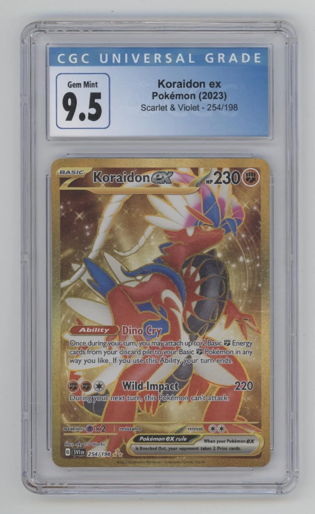 Koraidon ex Pokemon Scarlet & Violet #254 CGC 9.5