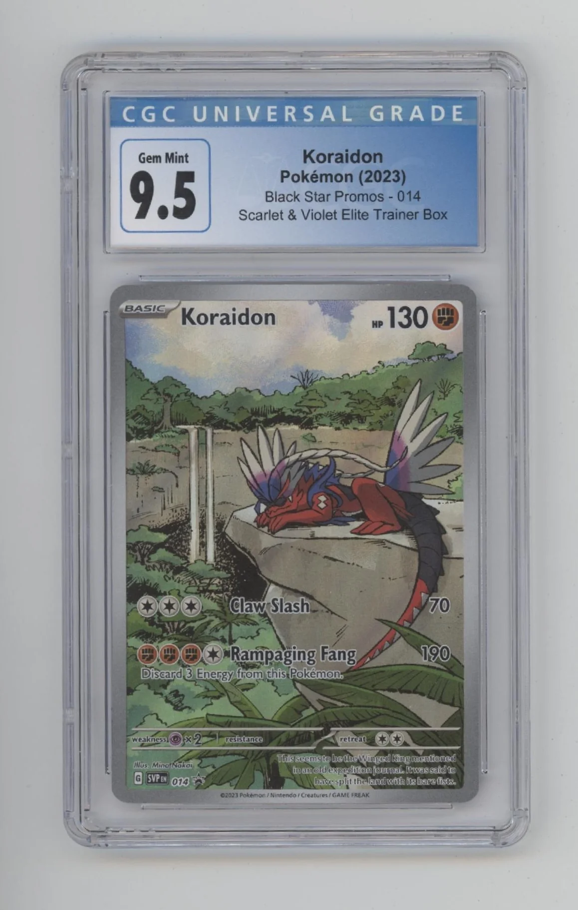 Koraidon Pokemon Scarlet & Violet ETB Black Star Promo #014 CGC 9.5