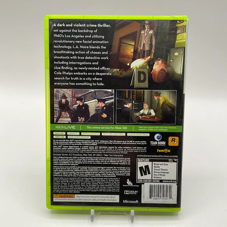 L.A. Noire [Platinum Hits] Xbox 360 Used - Image 2