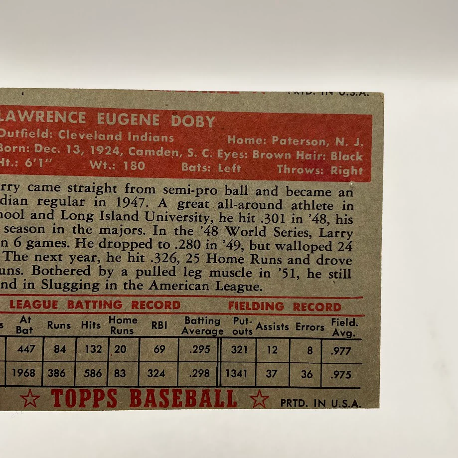 Larry Doby 1952 Topps #243 Cleveland Indians GD - Image 5