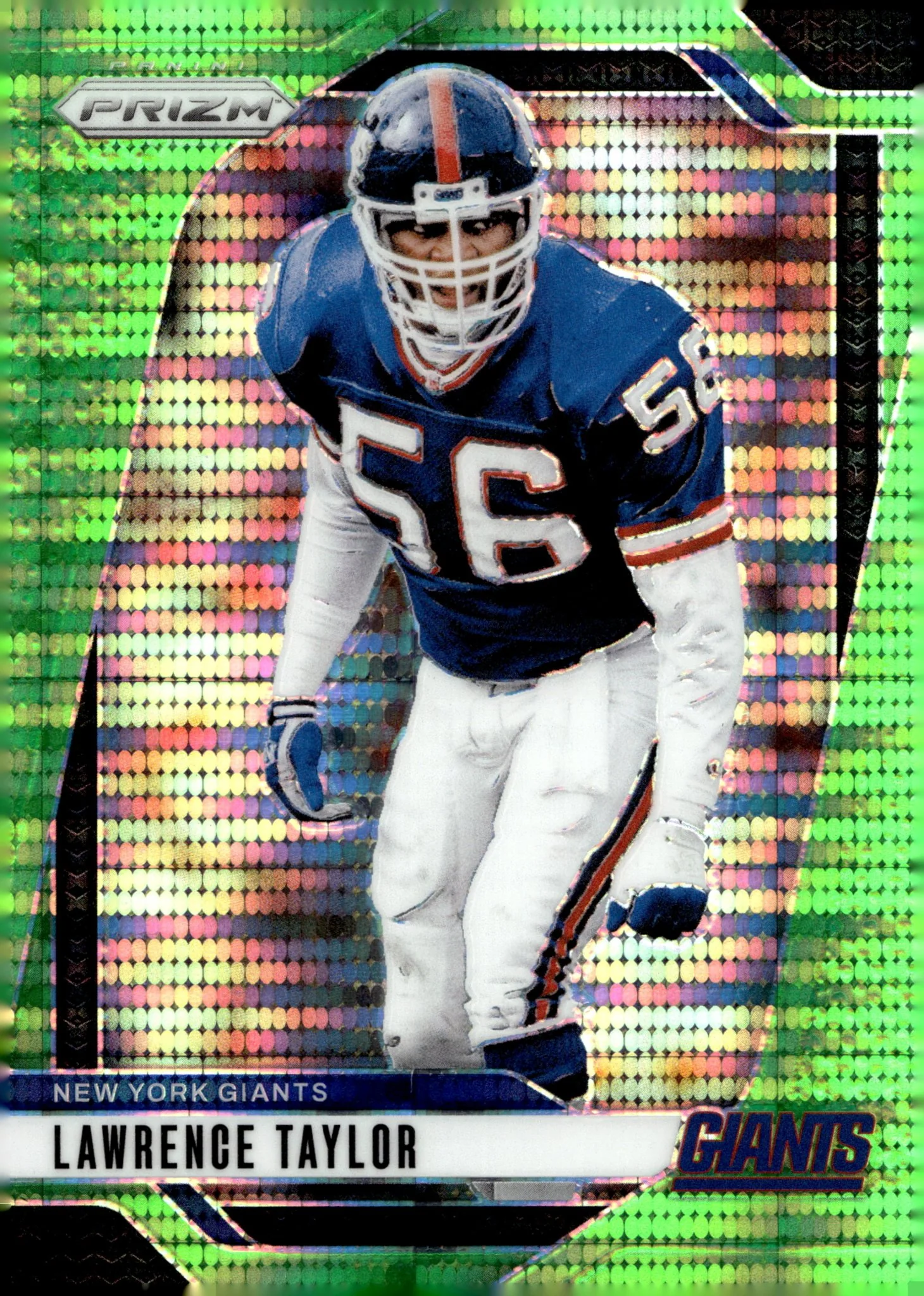 Lawrence Taylor 2024 Panini Prizm Neon Green Pulsar Prizm #219
