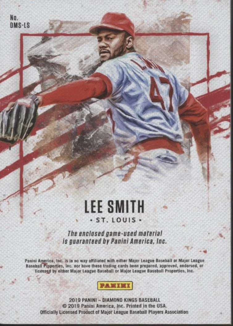 Lee Smith 2019 Panini Diamond Kings Dual Swatch 21/99 #DMS-LS - Image 2