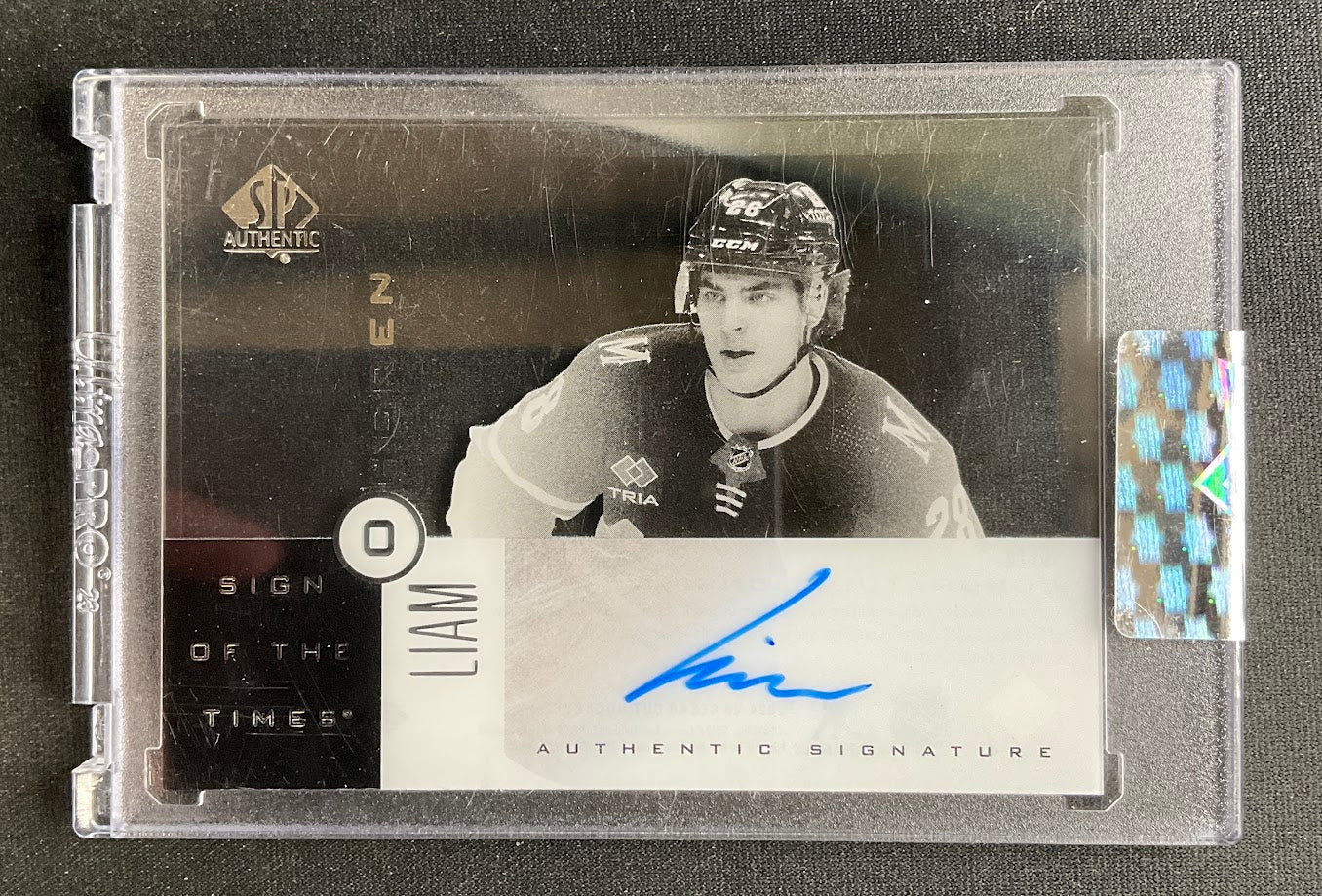 Liam Ohgren 2024-25 Upper Deck Clear Cut SPA Sign of the Times Clear Card Auto - Image 3