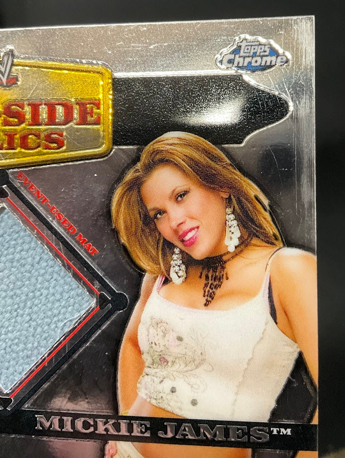 Lita / Mickie James 2006 Topps Chrome Ringside Relics Cyber Sunday Swatch - Image 3