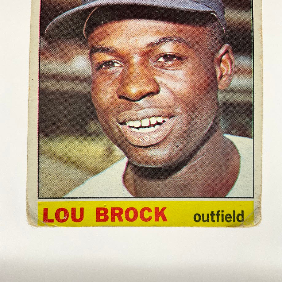 Lou Brock 1966 Topps #125 St. Louis Cardinals GD #1 - Image 4