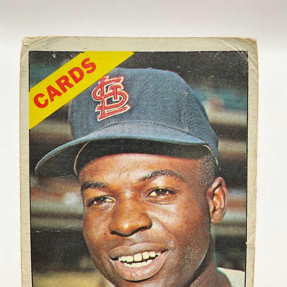 Lou Brock 1966 Topps #125 St. Louis Cardinals GD #2 - Image 3