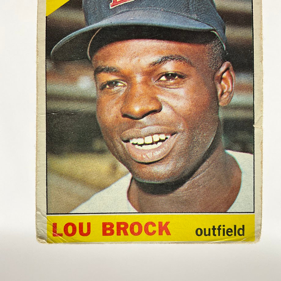 Lou Brock 1966 Topps #125 St. Louis Cardinals GD #2 - Image 4