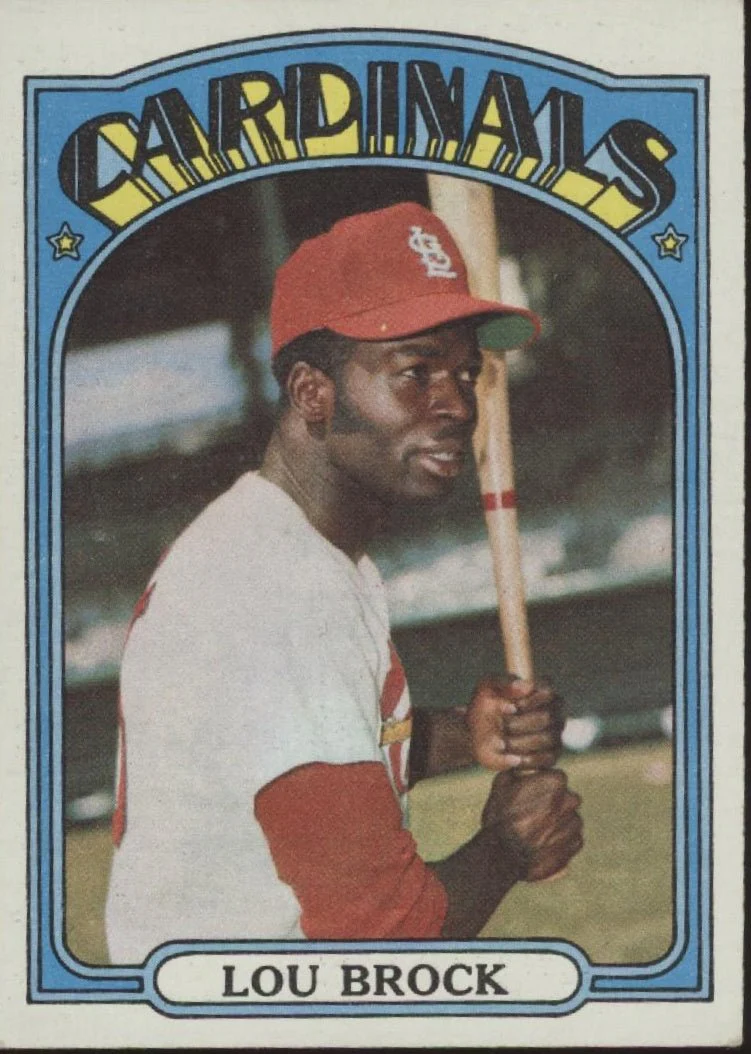 Lou Brock 1972 Topps #200 St. Louis Cardinals EX #2