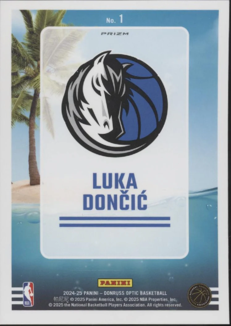 Luka Doncic 2024-25 Panini Donruss Optic Splash! Purple Prizm #1 #2 - Image 2