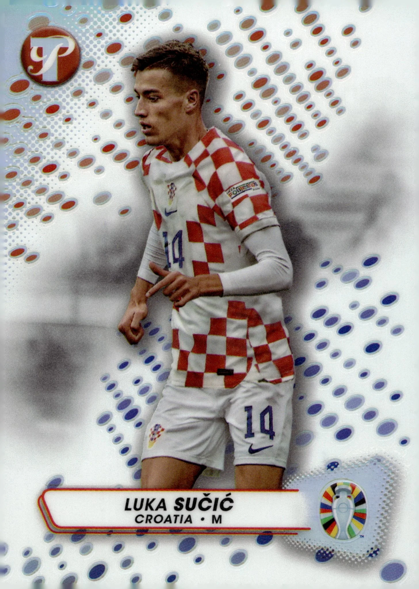 Luka Sucic 2022-23 Topps Pristine Road to UEFA Euro Refractor #19