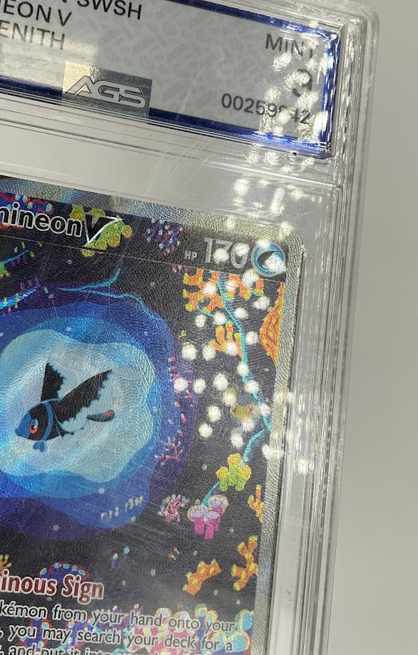 Lumineon V Pokemon Crown Zenith Full Art #GG39 AGS 9 - Image 3