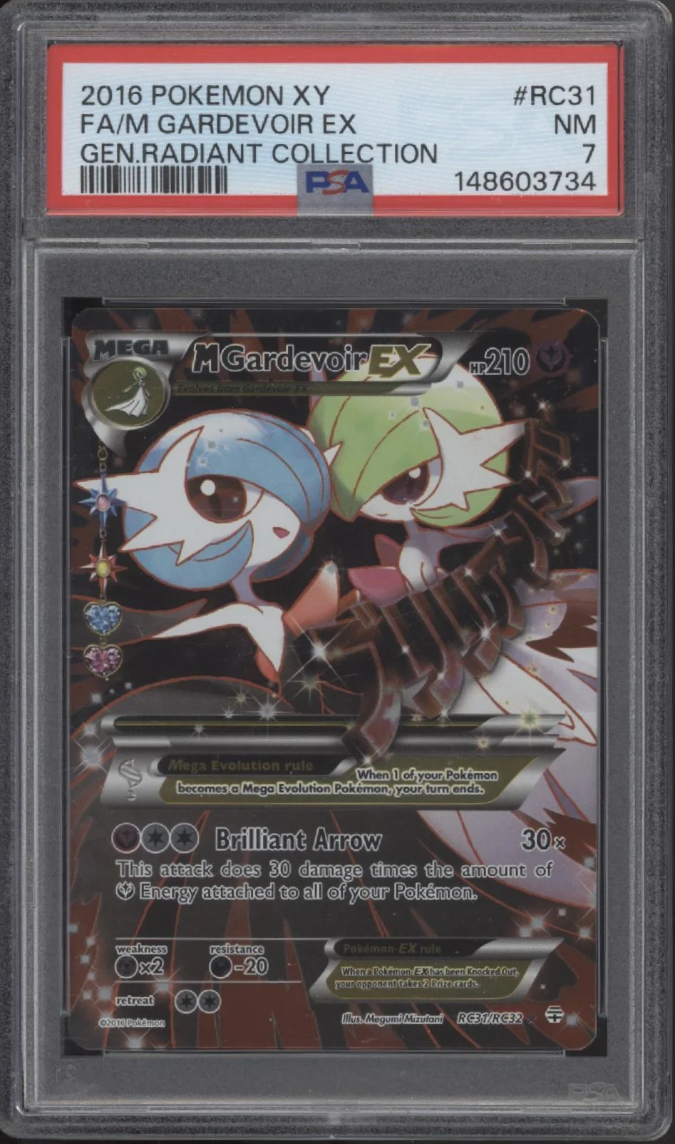 M Gardevoir ex Pokemon Generations Radiant Collection Full Art #RC31 PSA 7 #2