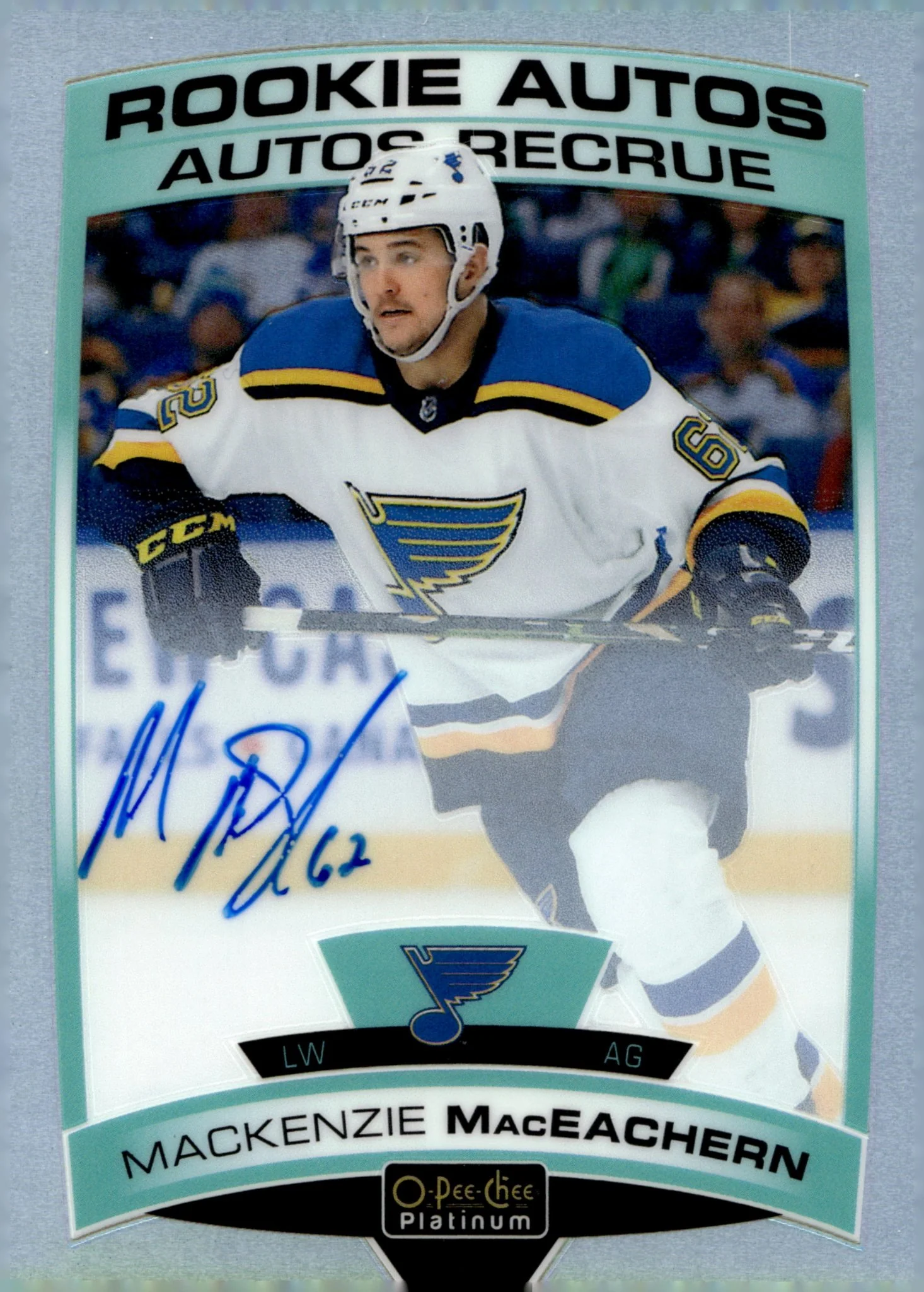 Mackenzie MacEachern 2019-20 O-Pee-Chee Platinum Rainbow RC Auto #R-MM