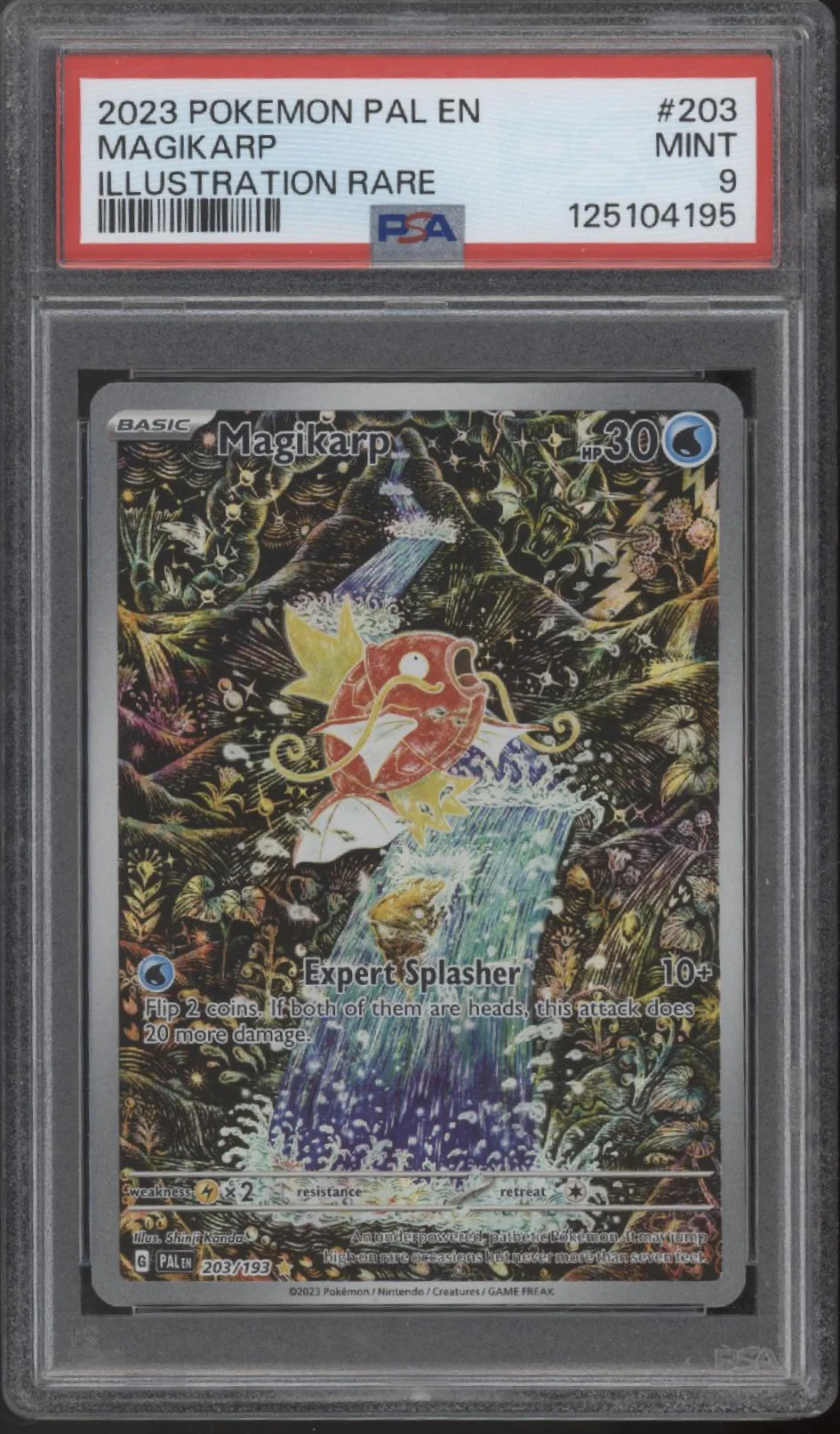 Magikarp Pokemon Paldean Fates Illustration Rare #203 PSA 9 #3
