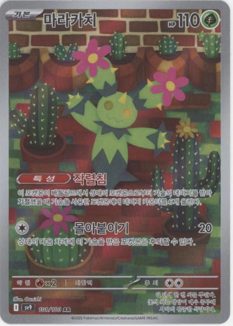 Maractus Pokemon Battle Partners Korean #101