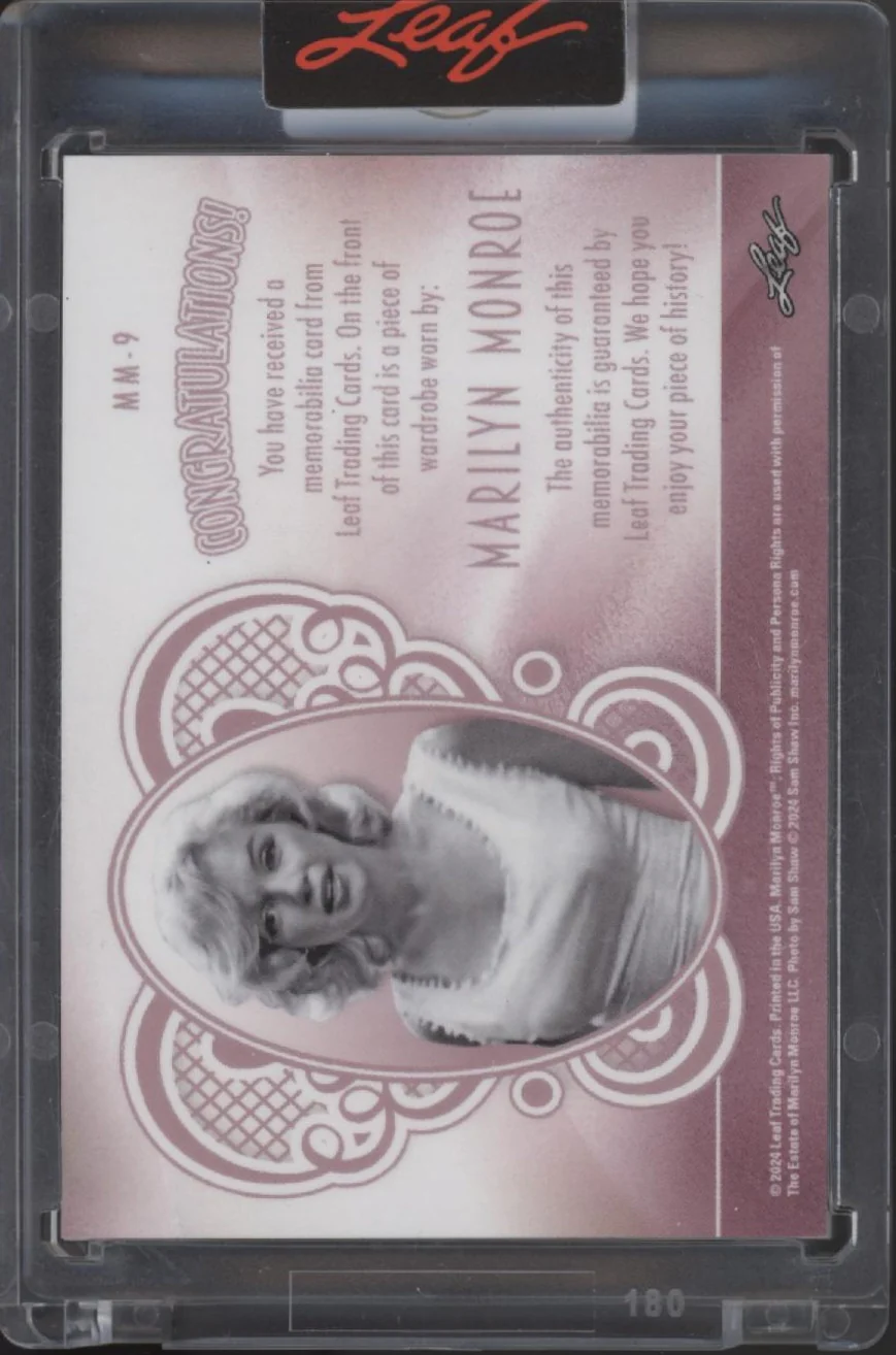 Marilyn Monroe 2024 Leaf Swatch 5/10 #MM-9 - Image 2