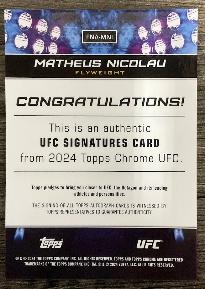 Matheus Nicolau 2024 Topps Chrome Auto #FNA-MNI - Image 2