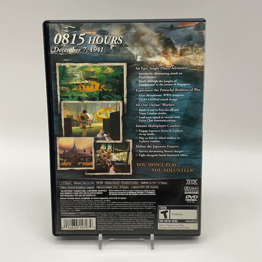 Medal of Honor Rising Sun Playstation 2 Used #1 - Image 2