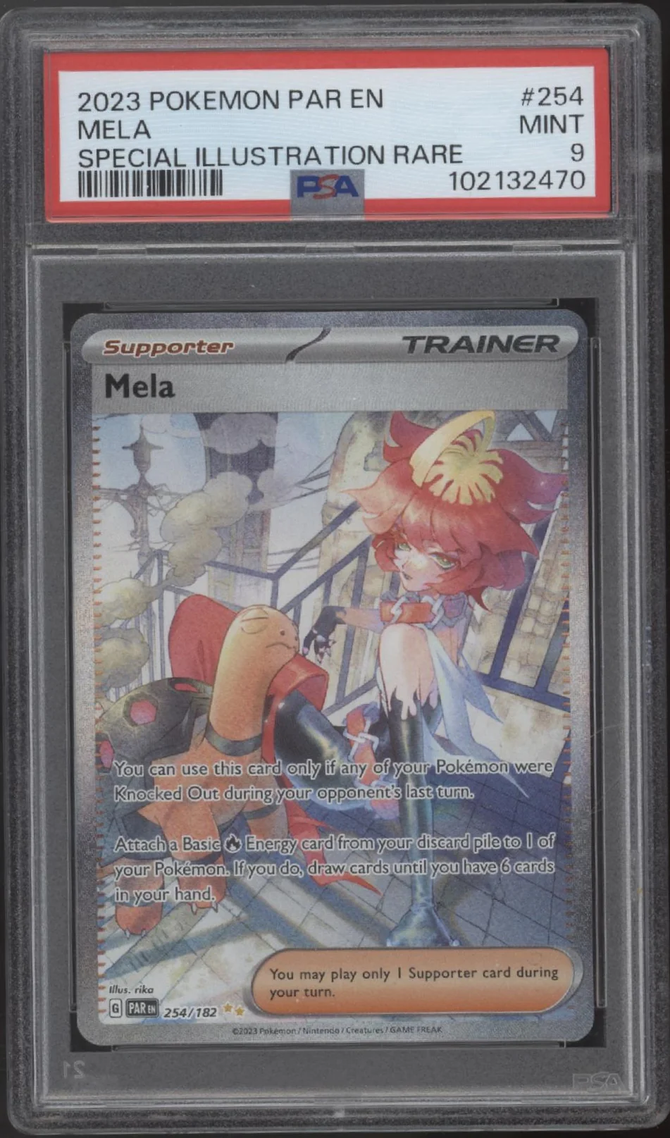 Mela Pokemon Paradox Rift Special Illustration Rare #254 PSA 9