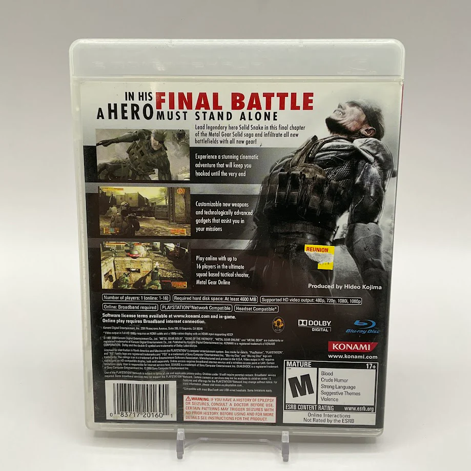 Metal Gear Solid 4 Guns of the Patriots Playstation 3 Used - Image 2