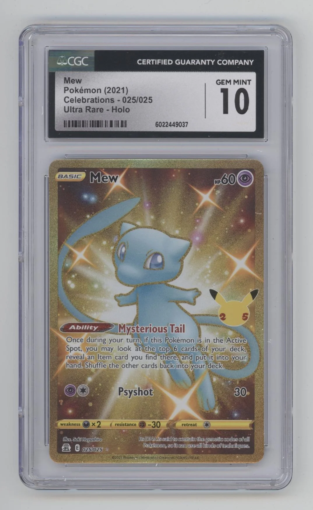Mew Pokemon Celebrations Ultra Rare Holo #025 CGC 10