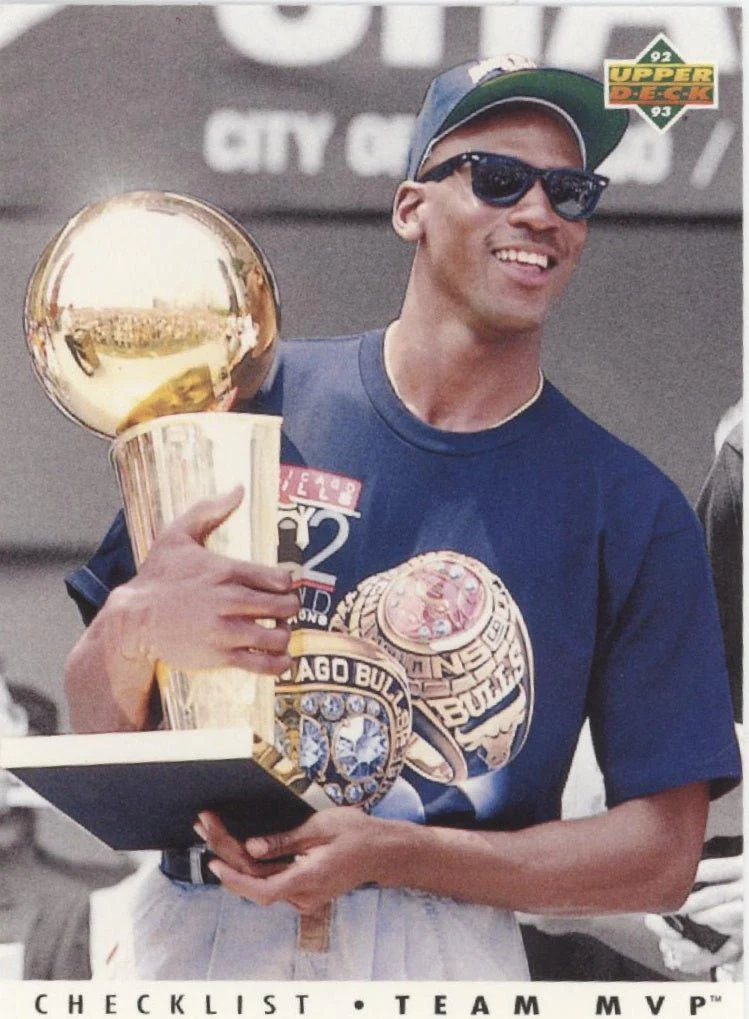 Michael Jordan 1992-93 Upper Deck Checklist Team MVP #TM1