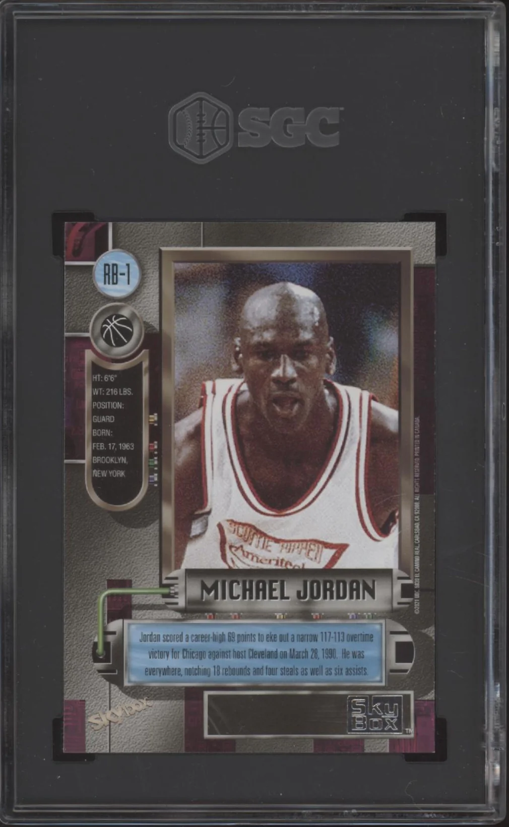 Michael Jordan 2021 Skybox Metal Universe Champions '97-98 Retro #RB-4 SGC 9.5 - Image 2