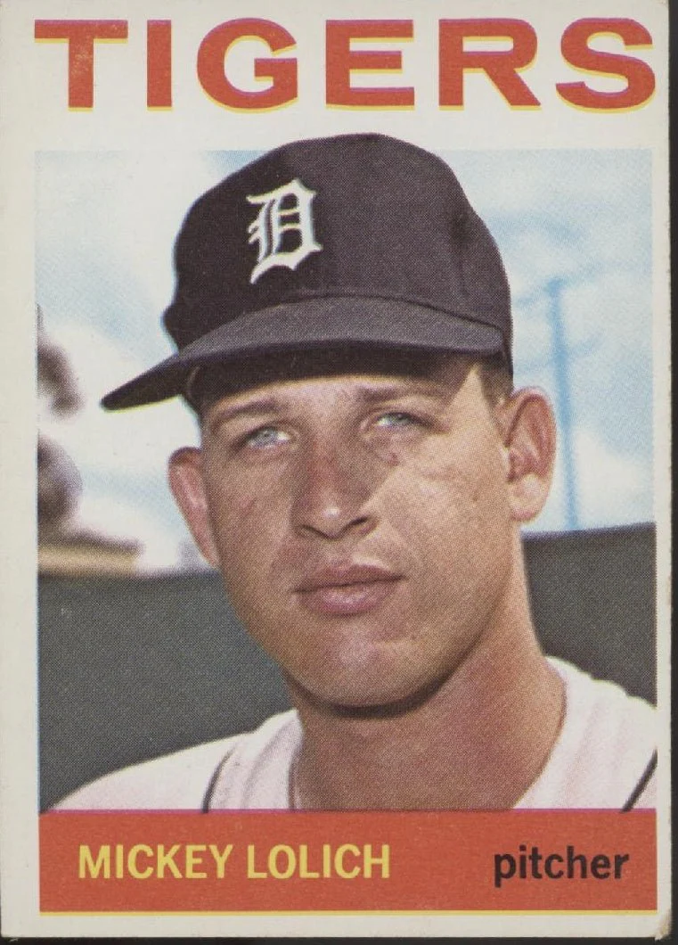 Mickey Lolich 1964 Topps RC #128 Detroit Tigers VG
