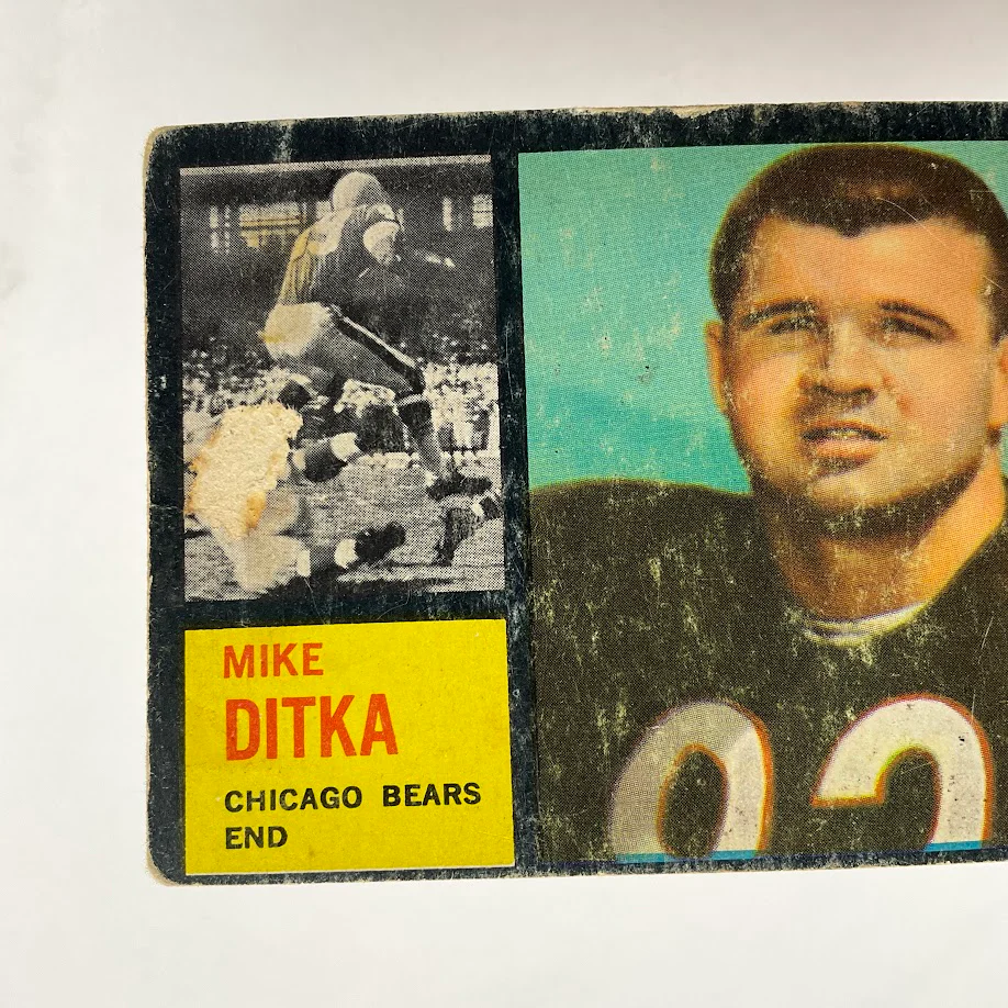 Mike Ditka 1962 Topps RC #17 Chicago Bears PR - Image 4