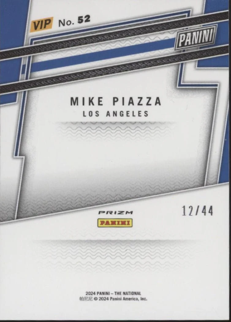 Mike Piazza 2024 Panini The National Tri Color Shimmer Prizm 12/44 #52 - Image 2