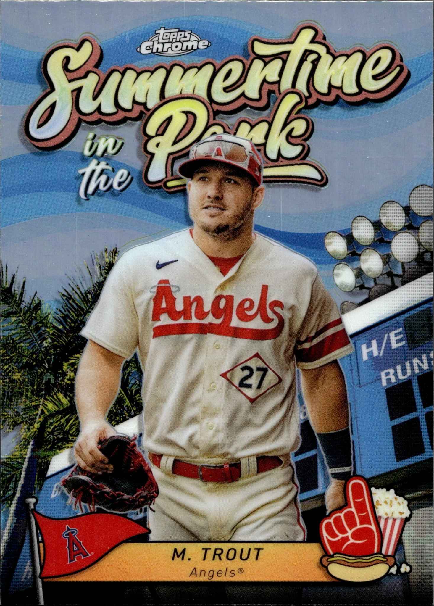 Mike Trout 2024 Topps Chrome Summertime in the Park Refractor #SITP-10