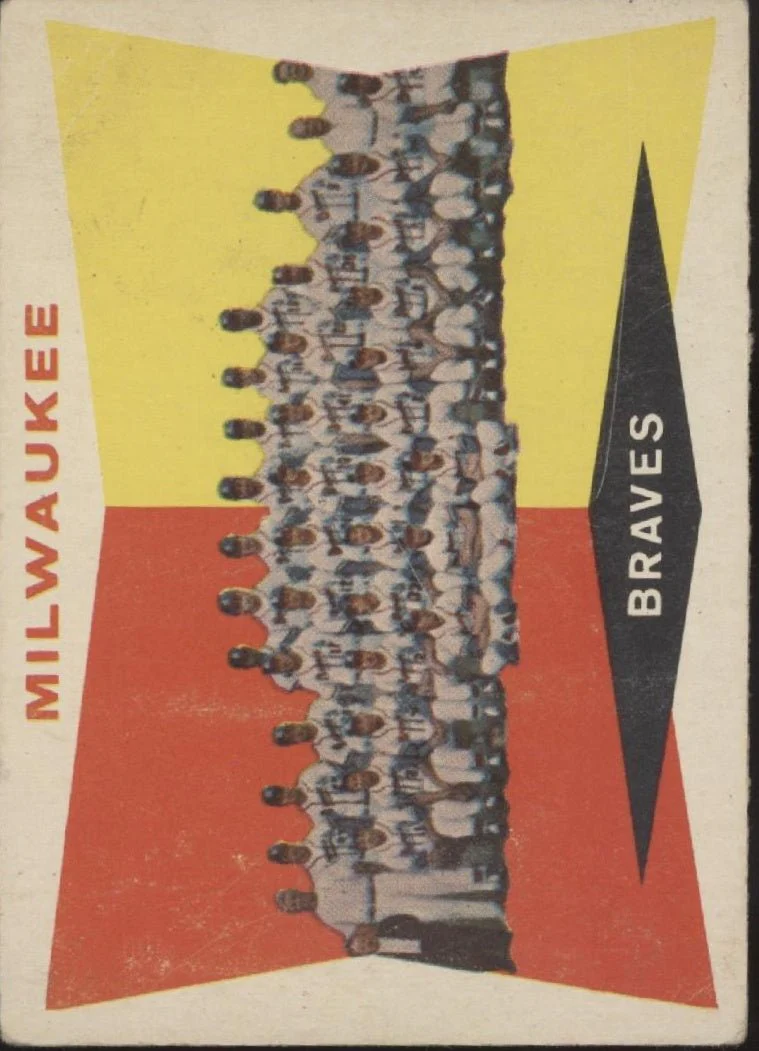Milwaukee Braves 1960 Topps Checklist #381 VG