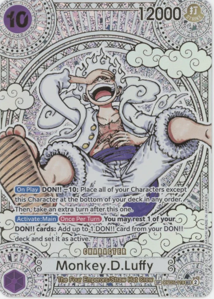 Monkey D Luffy One Piece Card Game OP11 3rd Anniversary Gold #119