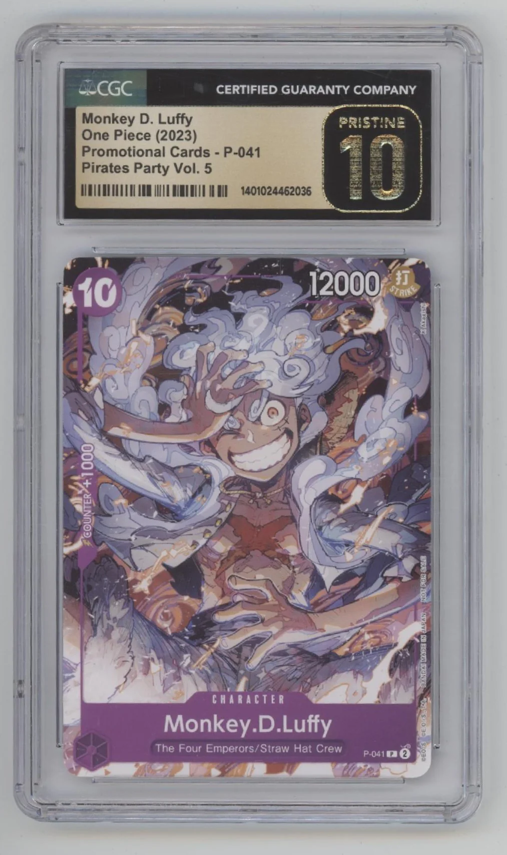 Monkey D Luffy One Piece Card Game Pirates Party Vol. 5 Promo CGC 10 Pristine #2