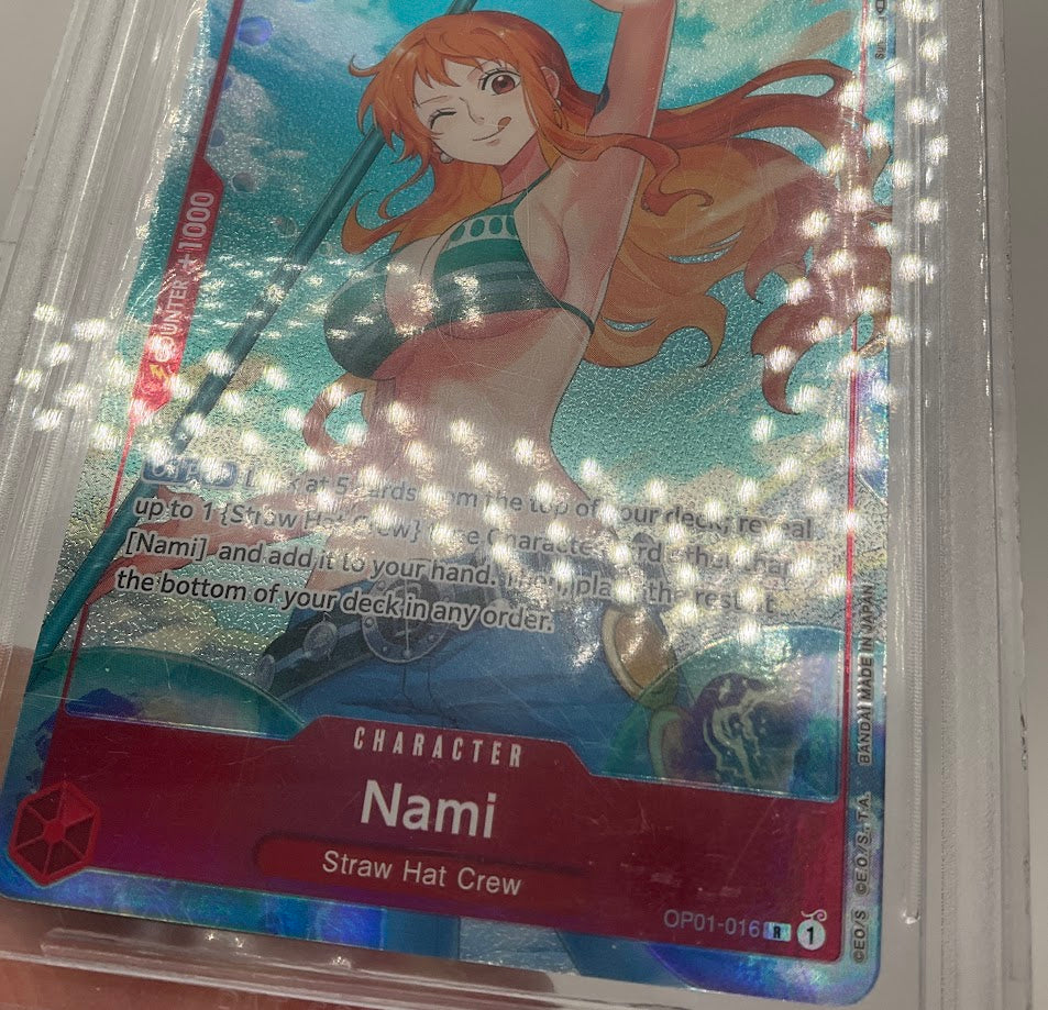 Nami One Piece Card Game Romance Dawn Alternate Art Beta #016 BGS 10 Black Label - Image 4