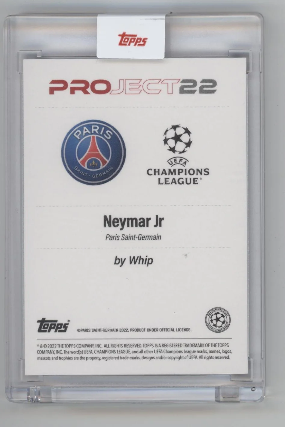 Neymar Jr 2022 Topps UEFA Champions League Project 2022 - Image 2
