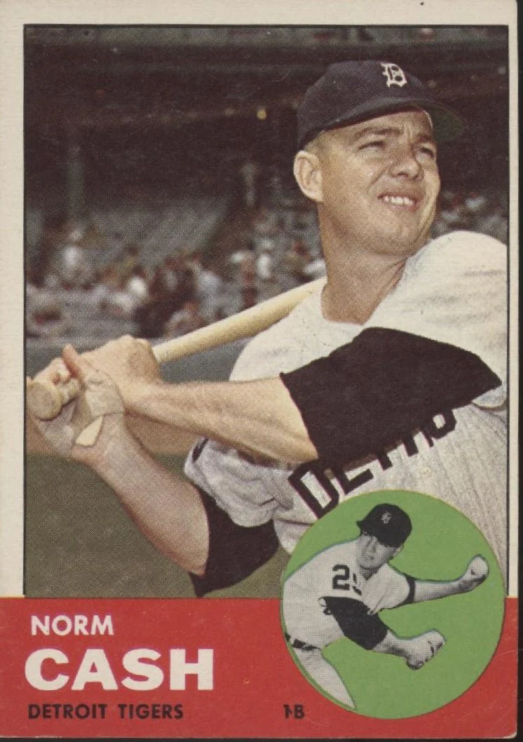 Norm Cash 1963 Topps #445 Detroit Tigers EX